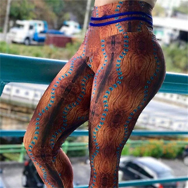 Mesh Pattern Print Leggings Fitness Leggings For Women Sporting Workout Leggins Jogging Elastic Slim Black White Pants