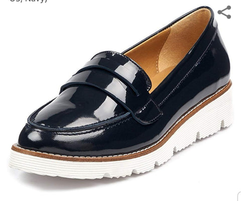 BOBERCK Val Collection Women's Slip-on Loafer. Navy