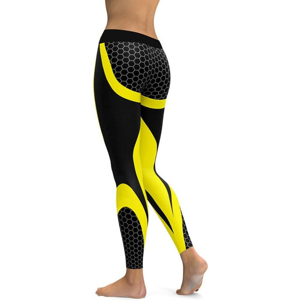 Libby Mod Mesh Pattern Print Leggings