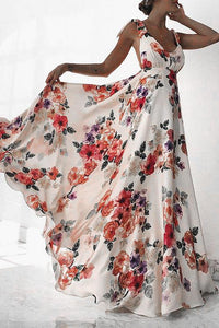 Savy backless print maxi dress