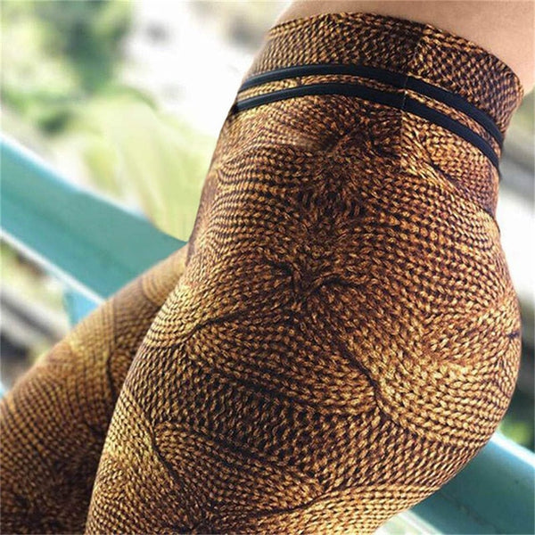 Mesh Pattern Print Leggings Fitness Leggings For Women Sporting Workout Leggins Jogging Elastic Slim Black White Pants