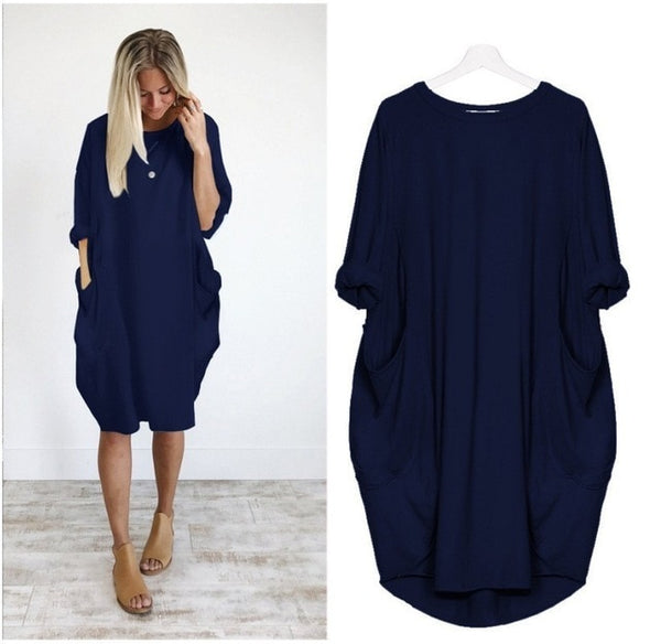 MOM Boss T-Shirt Dress  with Pockets