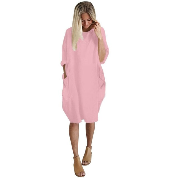 MOM Boss T-Shirt Dress  with Pockets