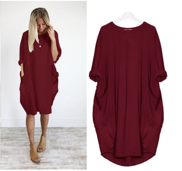 MOM Boss T-Shirt Dress  with Pockets
